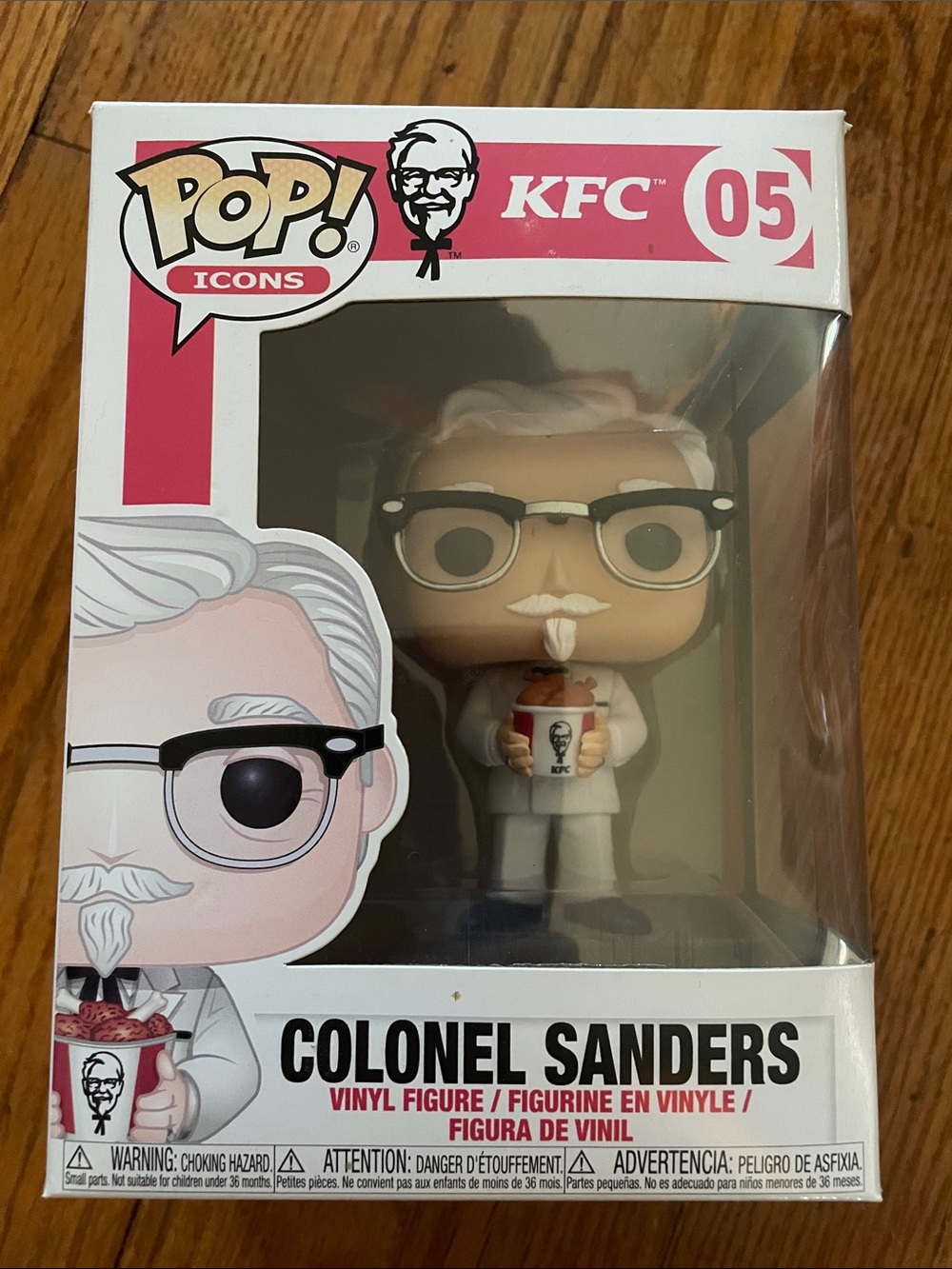 Funko Pop! Icons Colonel Sanders White and Black Vinyl Figure (KFC 05)